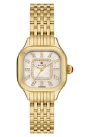 MICHELE Meggie Diamond Dial Watch Head & Bracelet, 29mm in Gold at Nordstrom