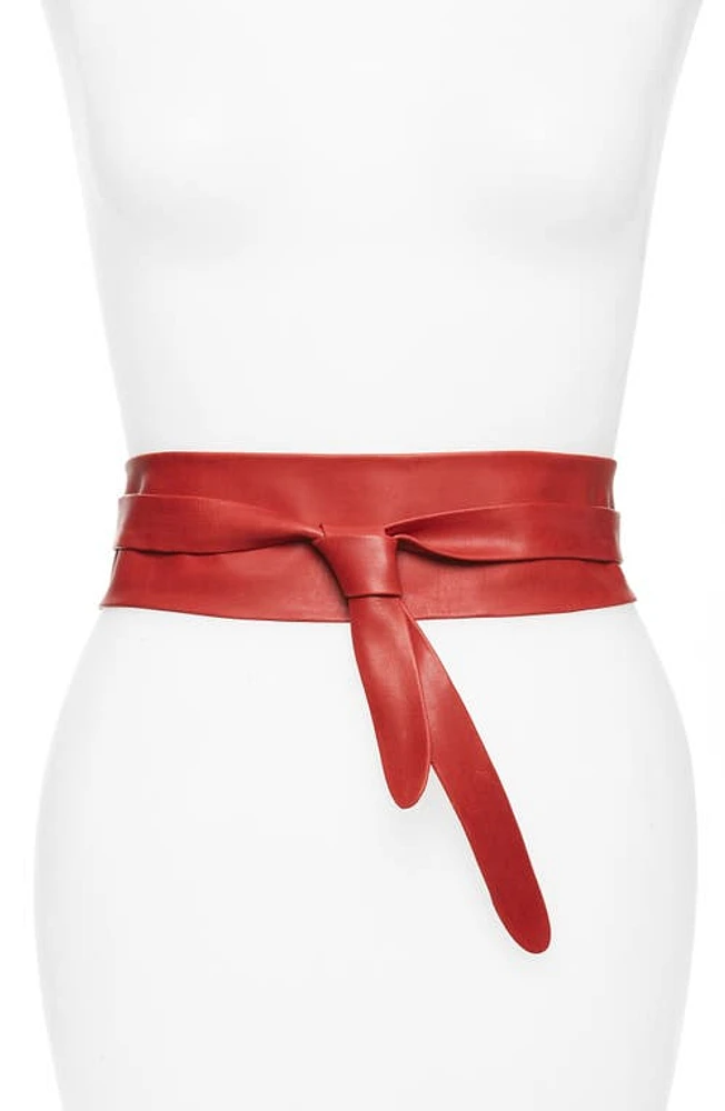 Ada Classic Wrap Belt in Upsdell Red at Nordstrom