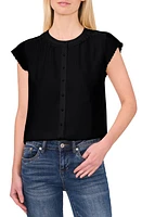 CeCe Scalloped Cap Sleeve Top at Nordstrom,