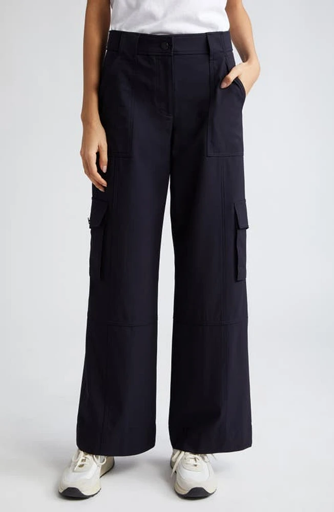 TWP Stretch Wool Cargo Pants Midnight at Nordstrom,