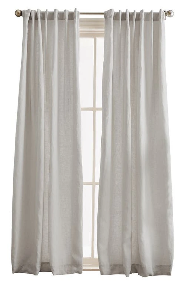 Peri Home Set of 2 Linen Curtain Panels in Silver at Nordstrom, Size 50X84