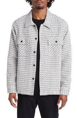 PacSun Gabe Workwear Button-Up Shirt in White/Black at Nordstrom, Size Medium