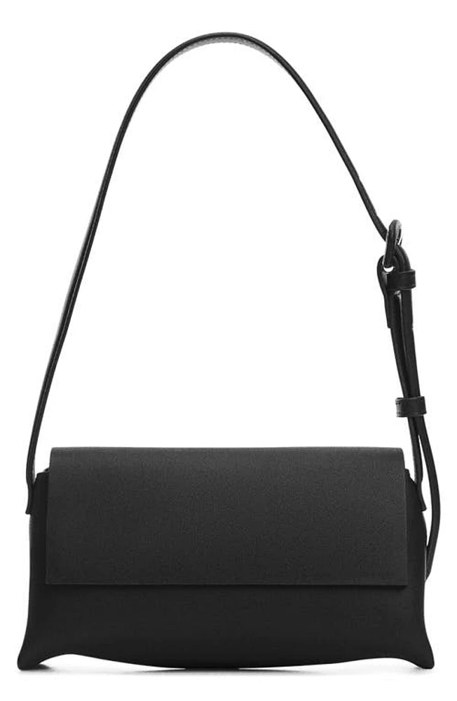 MANGO Faux Leather Shoulder Bag in Black at Nordstrom