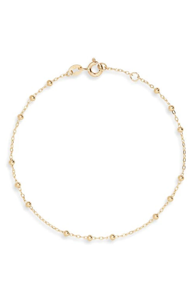 Bony Levy Mykonos 14K Gold Station Bracelet in 14K Yellow Gold at Nordstrom, Size 7