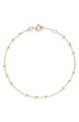 Bony Levy Mykonos 14K Gold Station Bracelet in 14K Yellow Gold at Nordstrom, Size 7