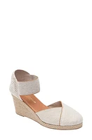 André Assous Anouka Espadrille Wedge Sandal Beige Linen at Nordstrom,