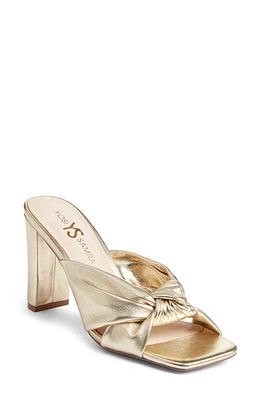 Yosi Samra Hazel Knotted Slide Sandal Yellow Gold at Nordstrom,