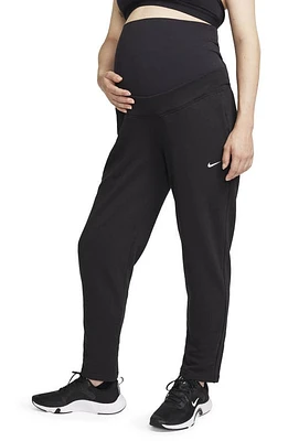 Nike One French Terry Maternity Pants in Black/White at Nordstrom, Size Xx-Large Regular