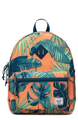 Herschel Supply Co. Kids' Heritage Youth Backpack in Tangerine Palm Leaves at Nordstrom