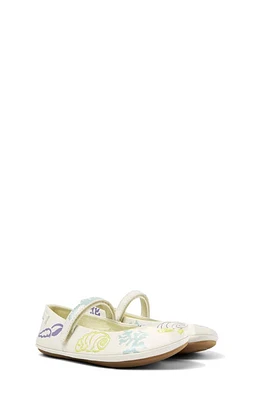 Camper Kids' Right Ballerina Flat White Natural at Nordstrom,