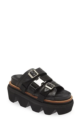 Sacai Wingtip Slide Sandal Black at Nordstrom,