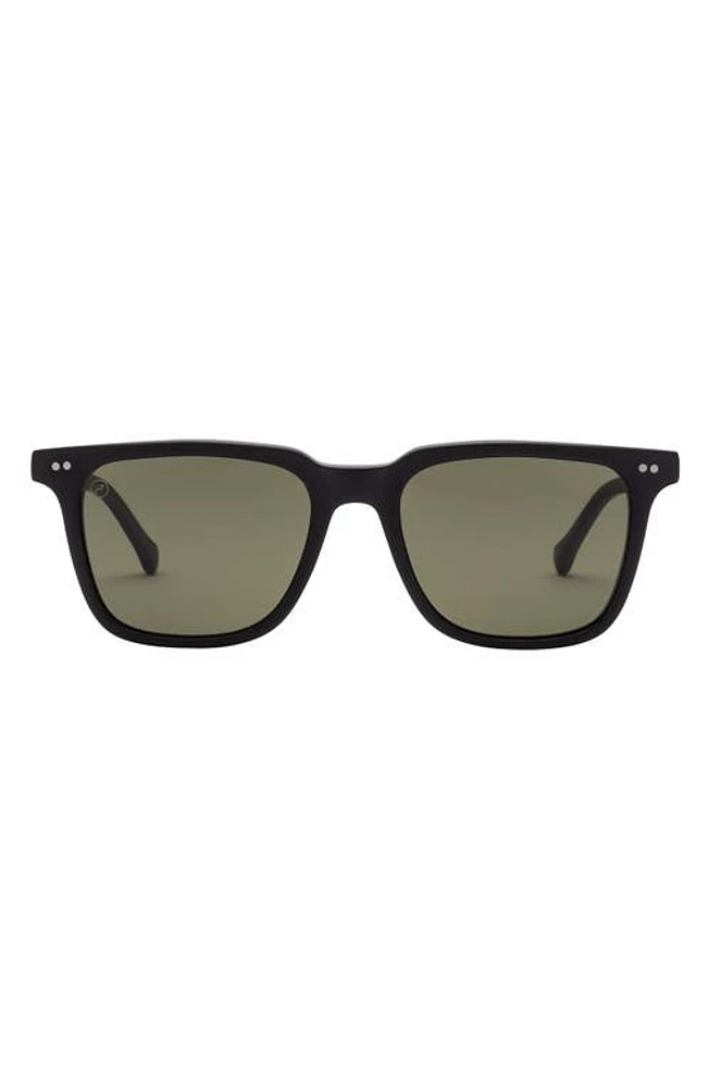 Electric Birch 53mm Polarized Square Sunglasses in Matte Black/Grey Polar at Nordstrom