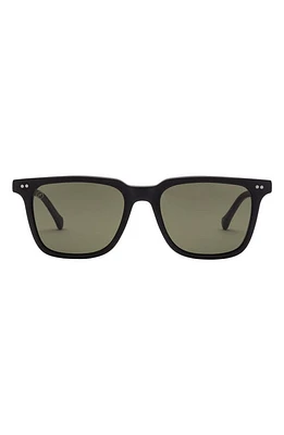 Electric Birch 53mm Polarized Square Sunglasses in Matte Black/Grey Polar at Nordstrom