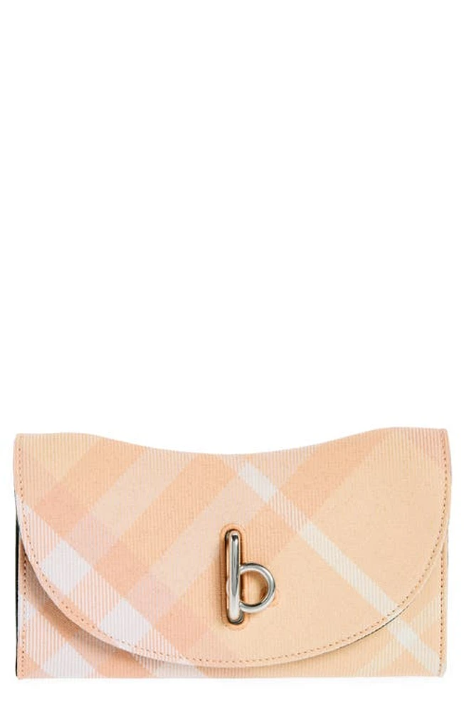 burberry Rocking Horse Check Continental Wallet in Peach at Nordstrom