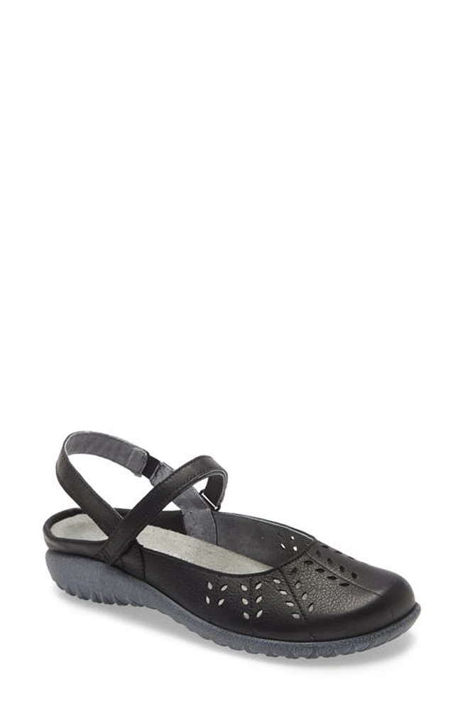 Naot Rari Slingback Flat Soft Black Leather at Nordstrom,