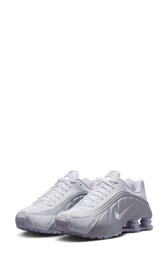 Nike Shox R4 Sneaker White/Barely Grape/Platinum at Nordstrom,