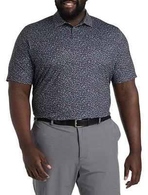 Callaway Chevron Print Polo Shirt Asphalt at Nordstrom,