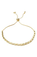 Argento Vivo Sterling Silver Cubic Zirconia Tennis Slider Bracelet in Gold at Nordstrom