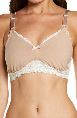 Belabumbum Lotus Wireless Nursing Bra Taupe at Nordstrom,