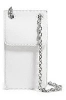 HOUSE OF WANT Vegan Leather Phone Crossbody Bag in White at Nordstrom