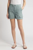 Wit & Wisdom 'Ab'Solution Skyrise Utility Shorts Dusty Slate at Nordstrom,