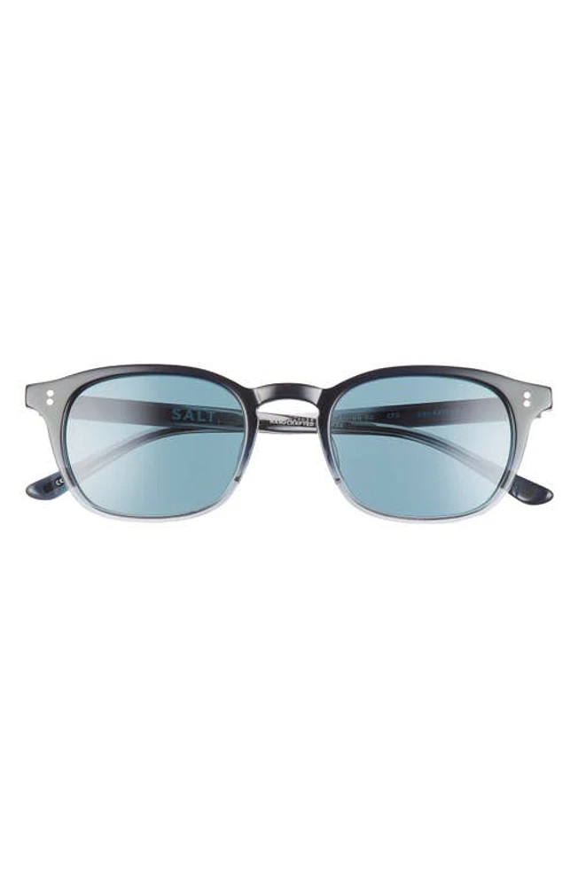 SALT. Quinn 50mm Polarized Sunglasses in Coastal Fog/Blue at Nordstrom