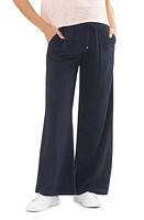 Ripe Maternity Marlow Smocked Drawstring Wide Leg Pants Navy at Nordstrom,