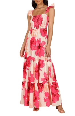 Petal & Pup Tilly Floral Maxi Sundress in Pink at Nordstrom, Size Large