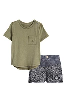 Volcom Acid Wash T-Shirt & Swim Shorts Set Military at Nordstrom, M