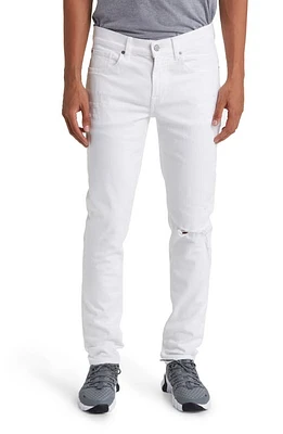 7 For All Mankind Slimmy EarthKind StretchTek Ripped Tapered Slim Fit Jeans in Aereal at Nordstrom, Size 34