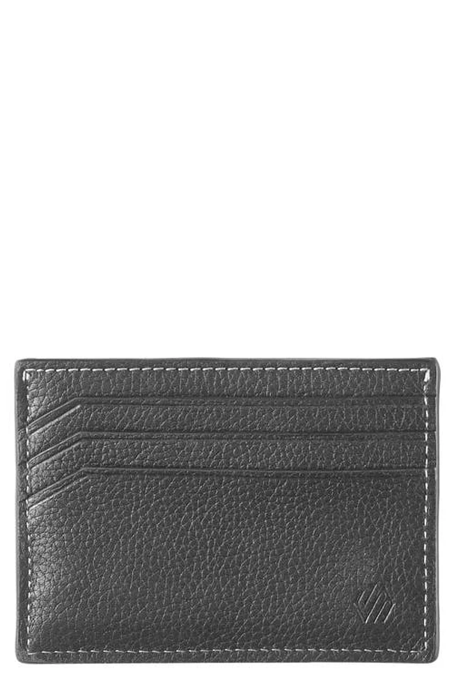 Johnston & Murphy Kingston Leather Card Case in Black Pebbled at Nordstrom