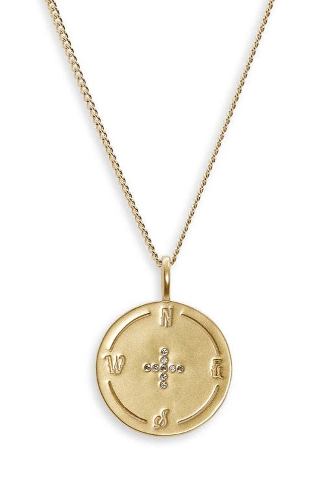 MIRANDA FRYE Carina Chain Compass Pendant Necklace in Gold at Nordstrom