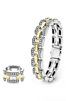 LAGOS Link Ring & Bracelet Set in Silver/Gold at Nordstrom