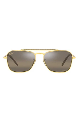 Ray-Ban New Caravan 55mm Gradient Polarized Square Sunglasses in Yellow at Nordstrom