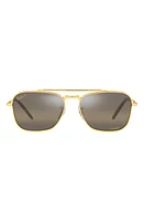 Ray-Ban New Caravan 55mm Gradient Polarized Square Sunglasses in Yellow at Nordstrom