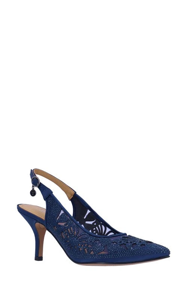 J. Reneé Vanani Slingback Pointed Toe Pump Navy at Nordstrom,