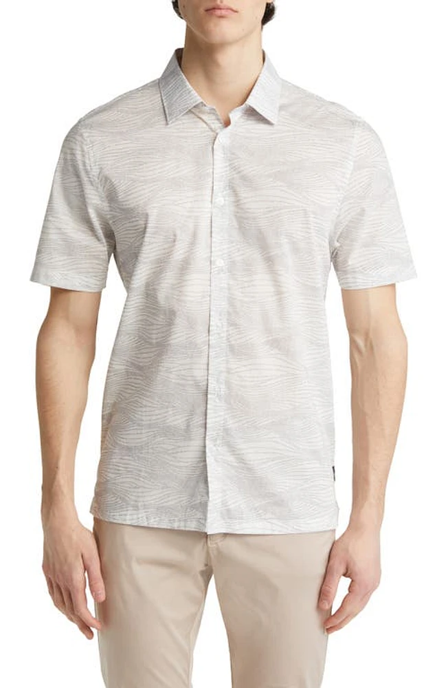 Good Man Brand Big On-Point Short Sleeve Organic Cotton Button-Up Shirt at Nordstrom,