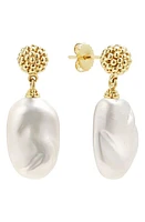 LAGOS Luna Freshwater Pearl Drop Earrings in Gold at Nordstrom