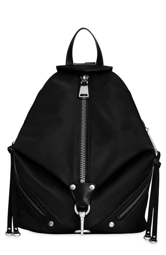 Rebecca Minkoff Medium Julian Zip Nylon Backpack in Black at Nordstrom