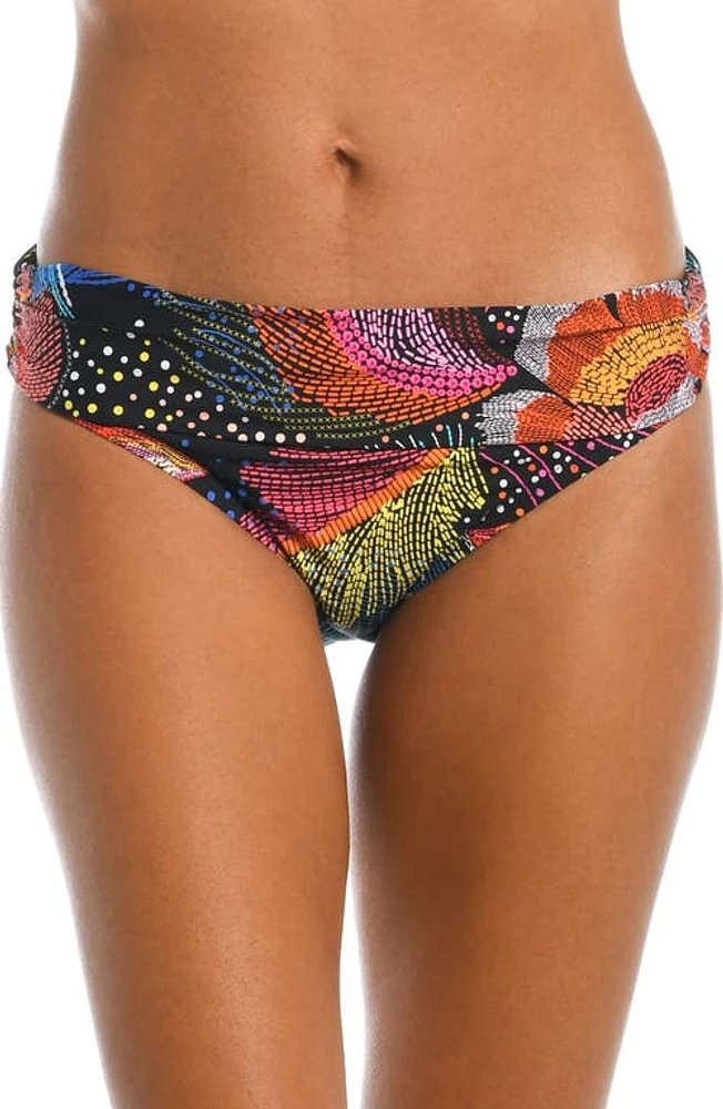 La Blanca Sunlit Shirred Bikini Bottoms Pink Multi at Nordstrom,