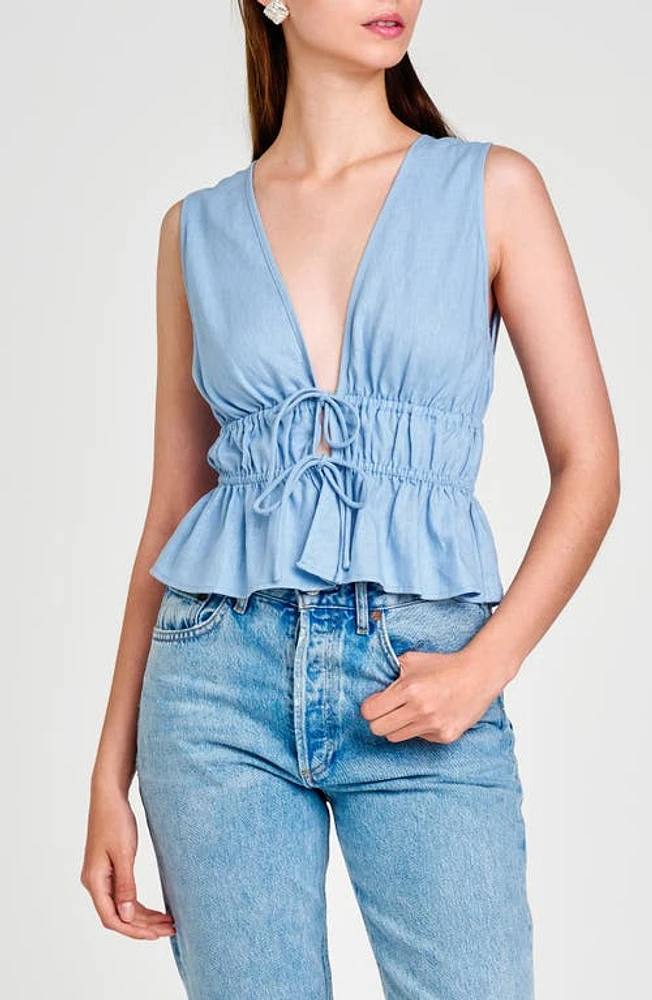 WAYF Nadine Deep V-Neck Sleeveless Top at Nordstrom,