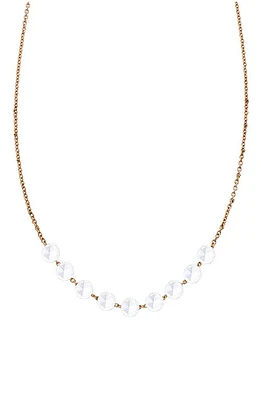 Sethi Couture Rose Cut 9-Stone Diamond Necklace in Rose Gold/Diamond at Nordstrom, Size 18 In