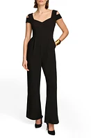 Donna Karan New York Cold Shoulder Jumpsuit Black at Nordstrom,