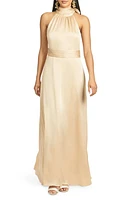 Sachin & Babi Kayla Halter Gown Champagne at Nordstrom,