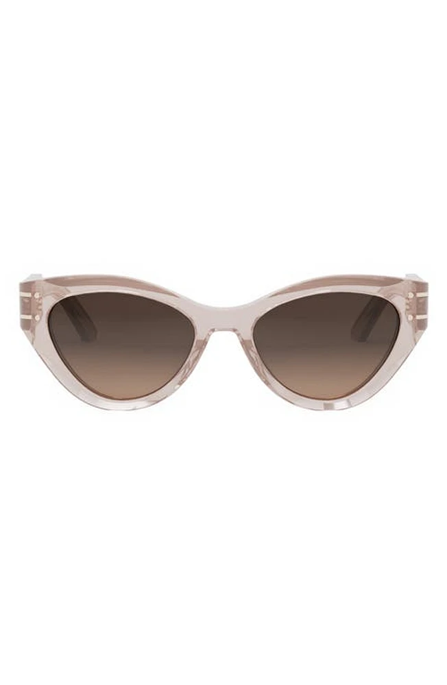 ‘DiorSignature B7I 52mm Cat Eye Sunglasses in Shiny Pink /Gradient Roviex at Nordstrom