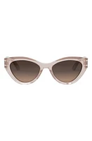 ‘DiorSignature B7I 52mm Cat Eye Sunglasses in Shiny Pink /Gradient Roviex at Nordstrom