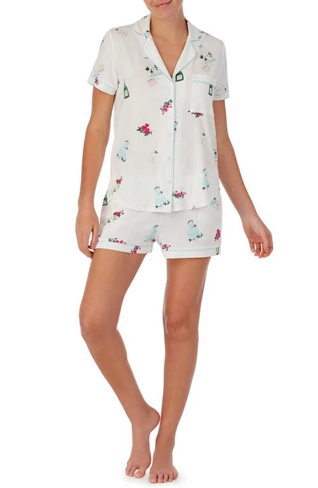 Kate Spade New York print short pajamas White at Nordstrom,