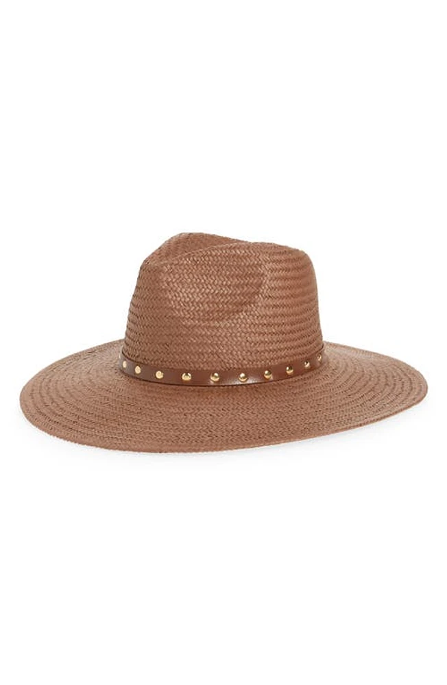 Madewell Wide Brim Straw Fedora Hat Chocolate Raisin at Nordstrom,