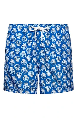 Eton Seashell Swim Trunks Blue at Nordstrom,