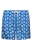 Eton Seashell Swim Trunks Blue at Nordstrom,